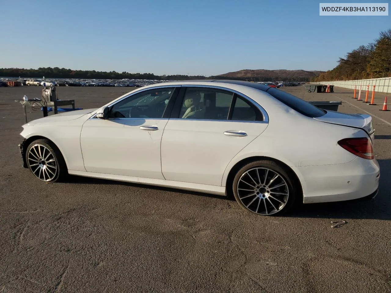 2017 Mercedes-Benz E 300 4Matic VIN: WDDZF4KB3HA113190 Lot: 76514024