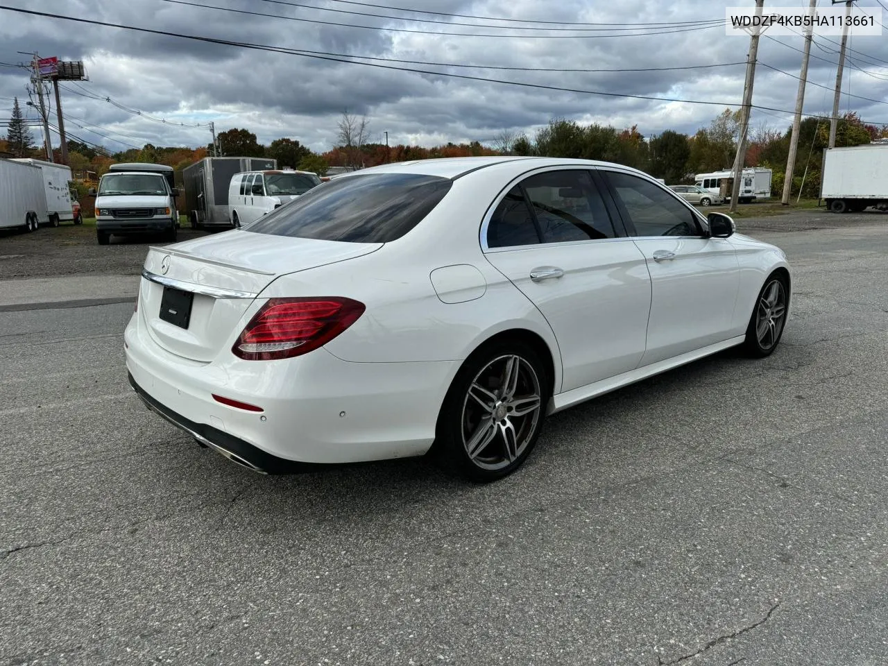 2017 Mercedes-Benz E 300 4Matic VIN: WDDZF4KB5HA113661 Lot: 76625254