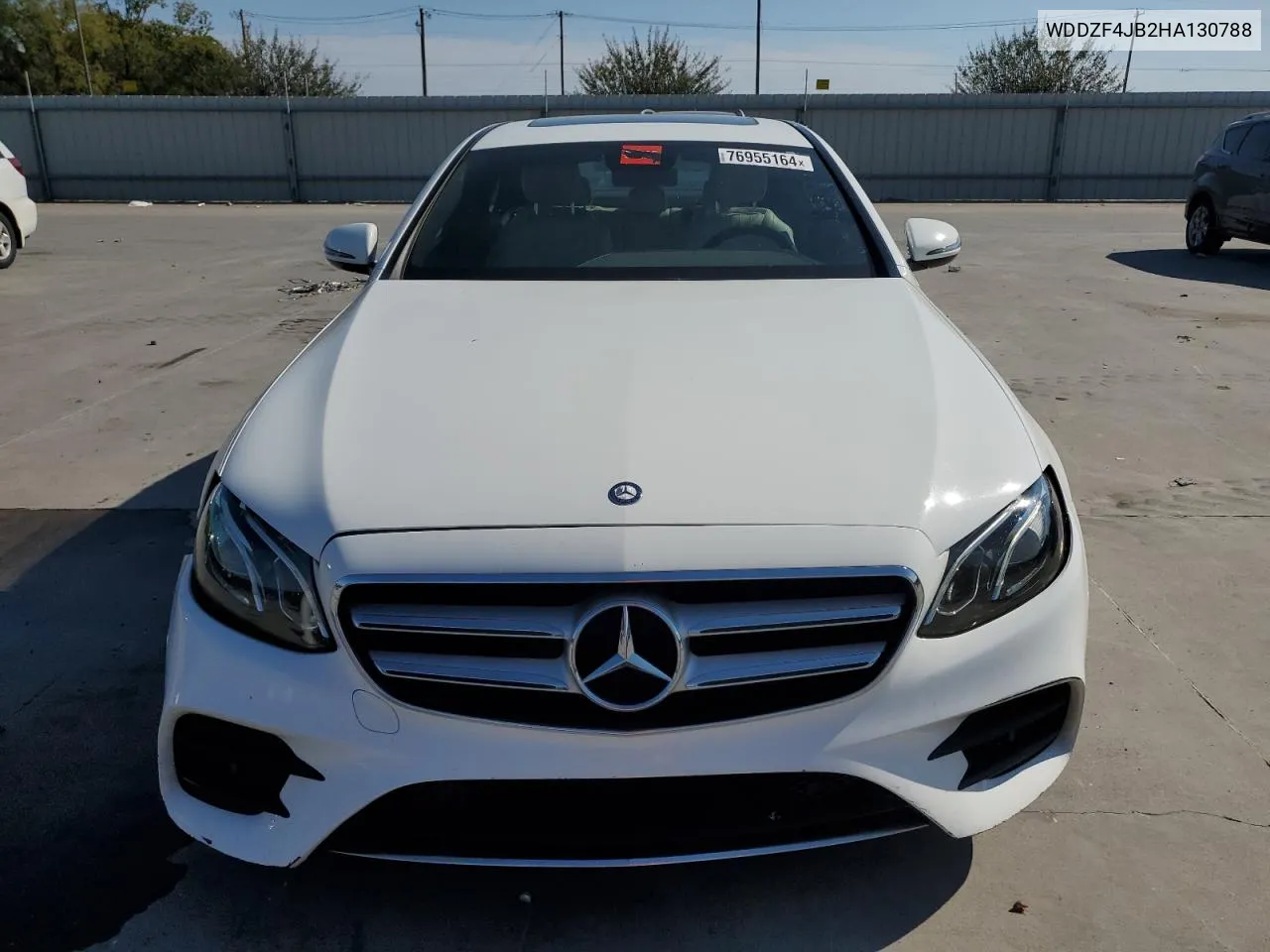 2017 Mercedes-Benz E 300 VIN: WDDZF4JB2HA130788 Lot: 76955164