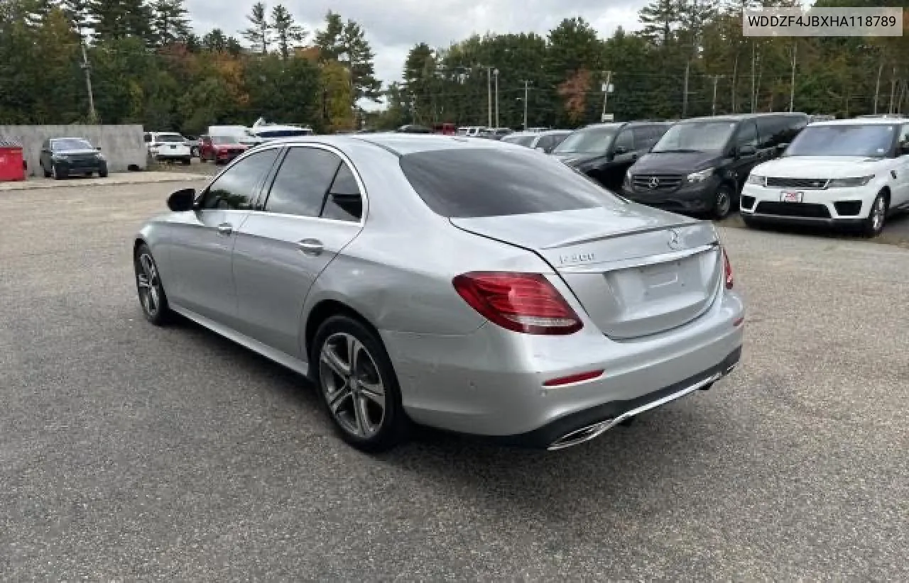 2017 Mercedes-Benz E 300 VIN: WDDZF4JBXHA118789 Lot: 80930834