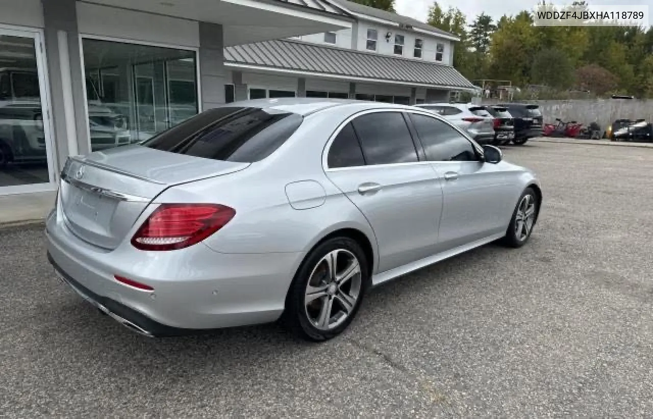 2017 Mercedes-Benz E 300 VIN: WDDZF4JBXHA118789 Lot: 80930834