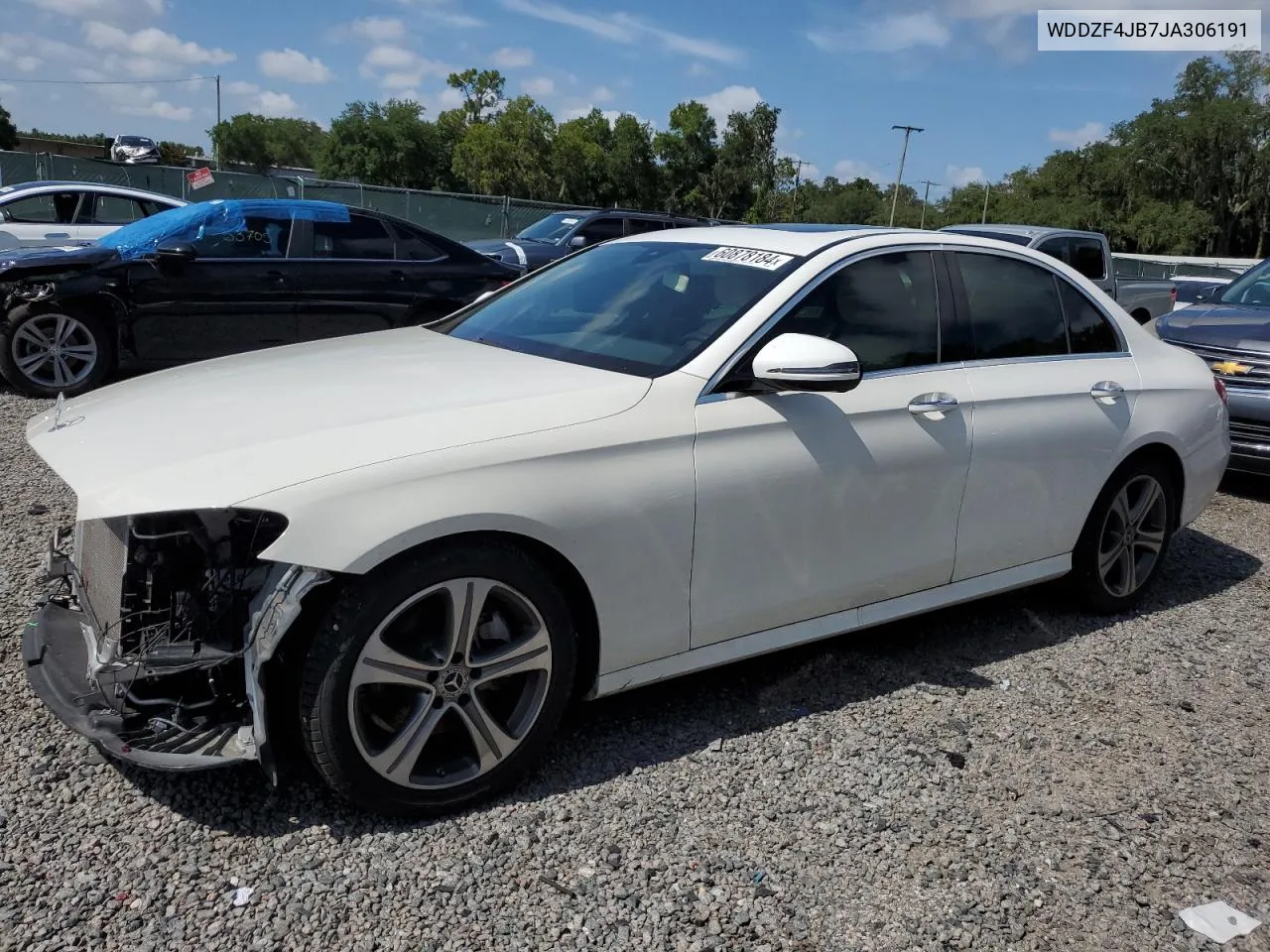 2018 Mercedes-Benz E 300 VIN: WDDZF4JB7JA306191 Lot: 60878184