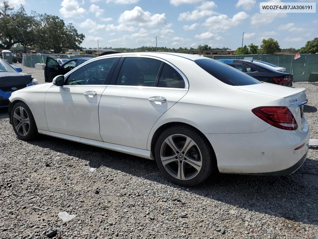 2018 Mercedes-Benz E 300 VIN: WDDZF4JB7JA306191 Lot: 60878184