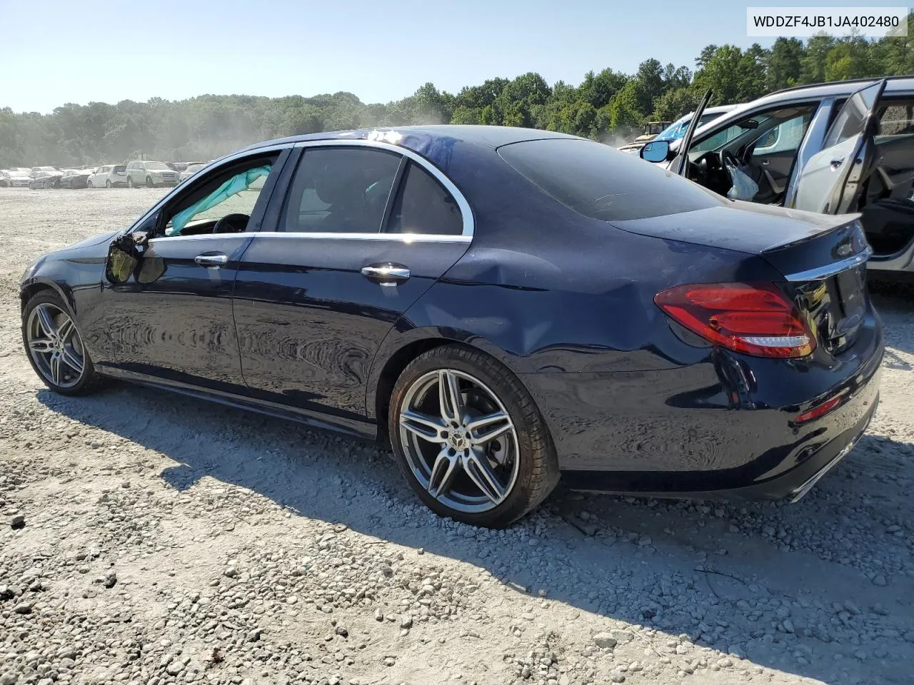 2018 Mercedes-Benz E 300 VIN: WDDZF4JB1JA402480 Lot: 67182854