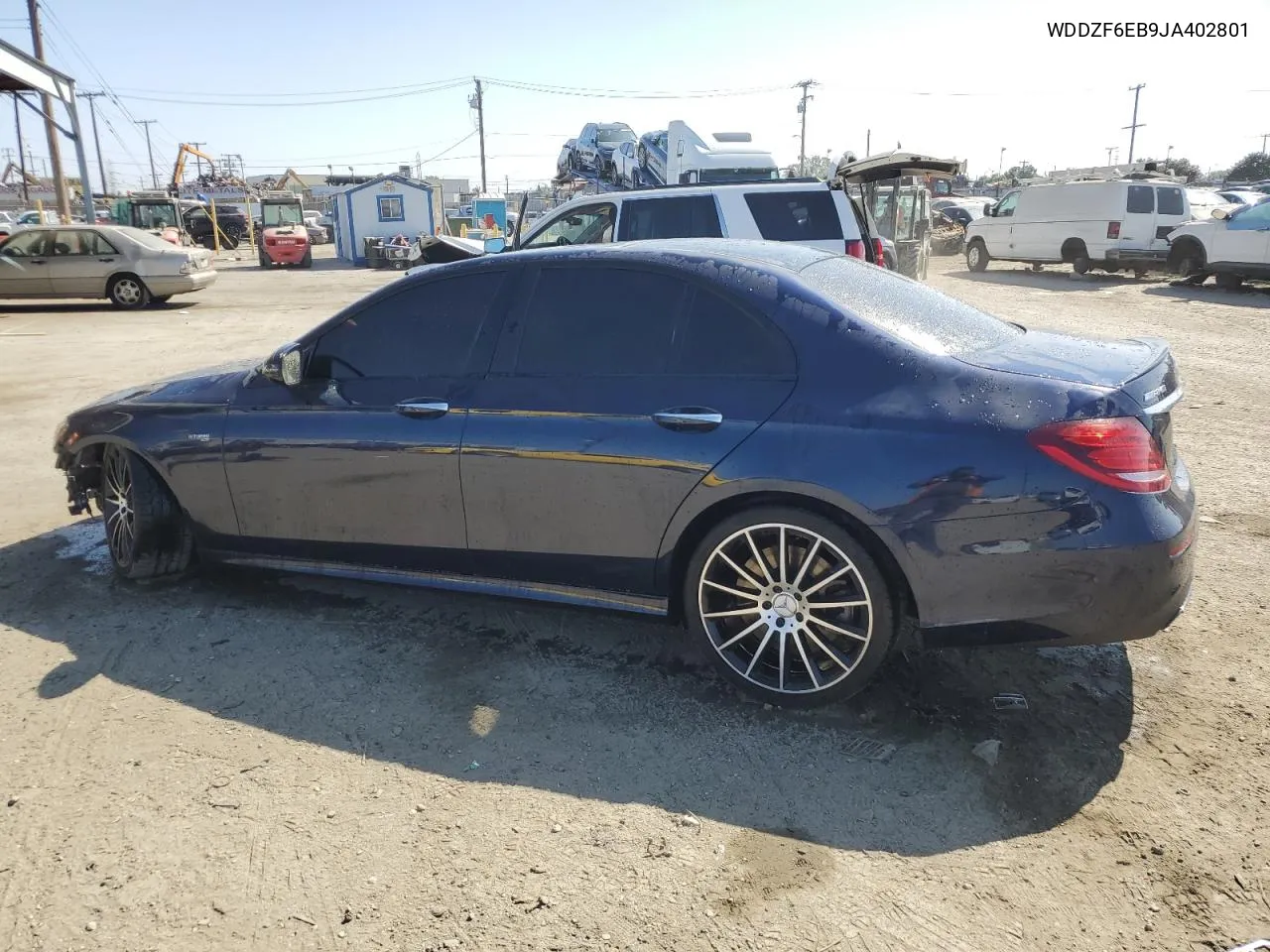 2018 Mercedes-Benz E 43 4Matic Amg VIN: WDDZF6EB9JA402801 Lot: 67590054