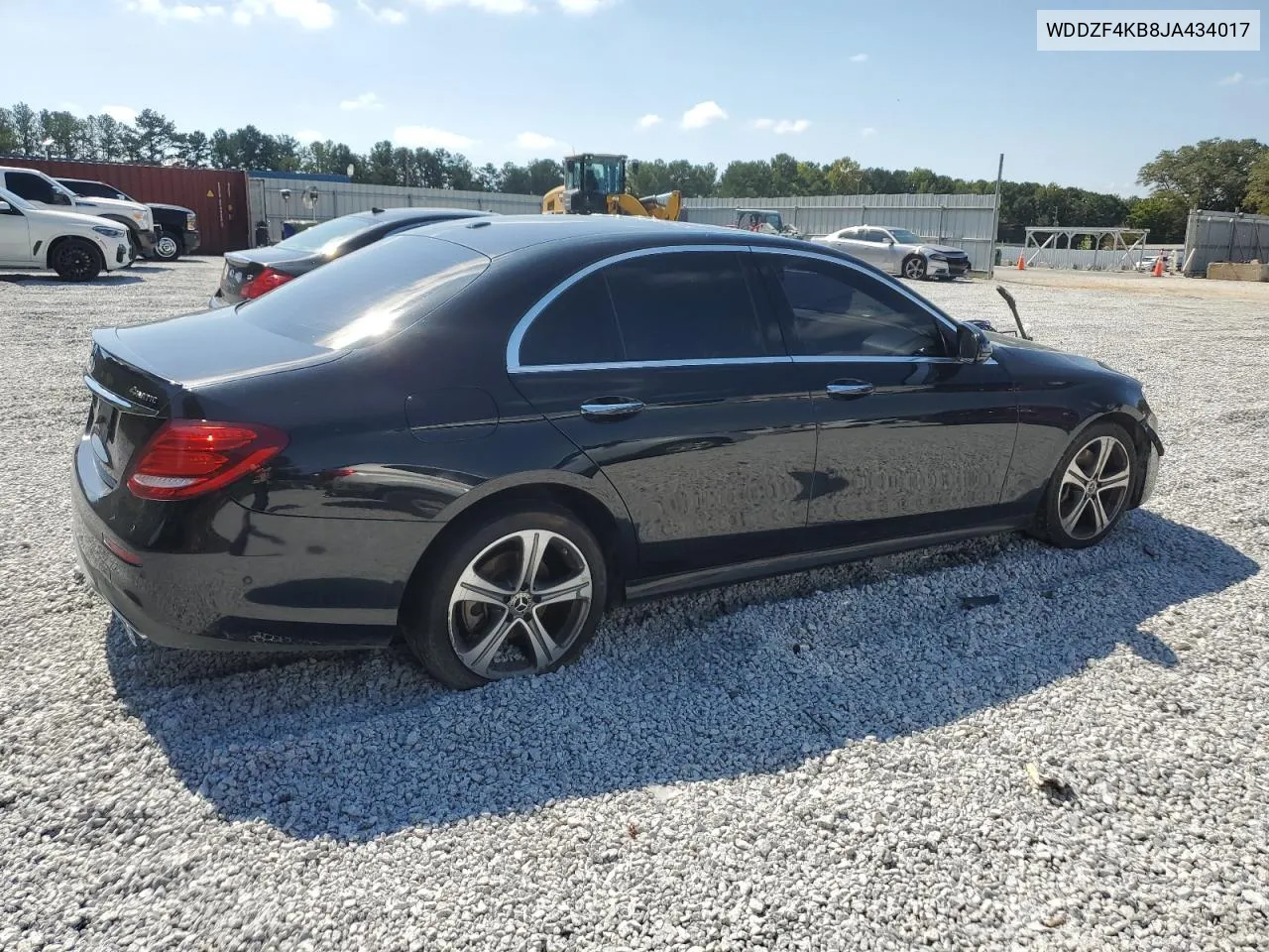 2018 Mercedes-Benz E 300 4Matic VIN: WDDZF4KB8JA434017 Lot: 69461004