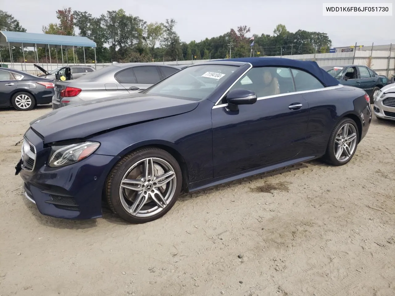 2018 Mercedes-Benz E 400 VIN: WDD1K6FB6JF051730 Lot: 71194104