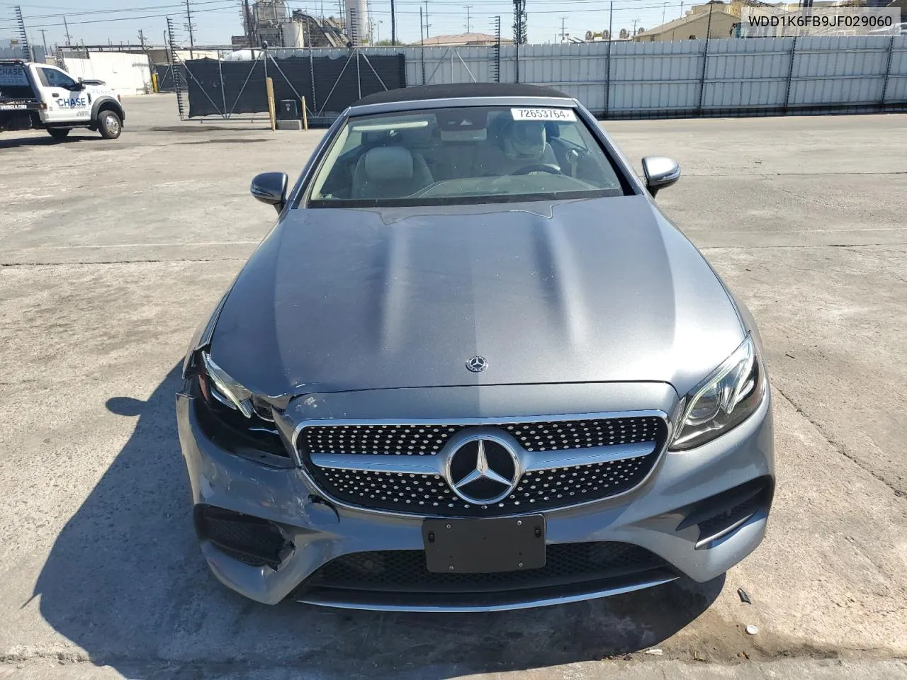 2018 Mercedes-Benz E 400 VIN: WDD1K6FB9JF029060 Lot: 72653764