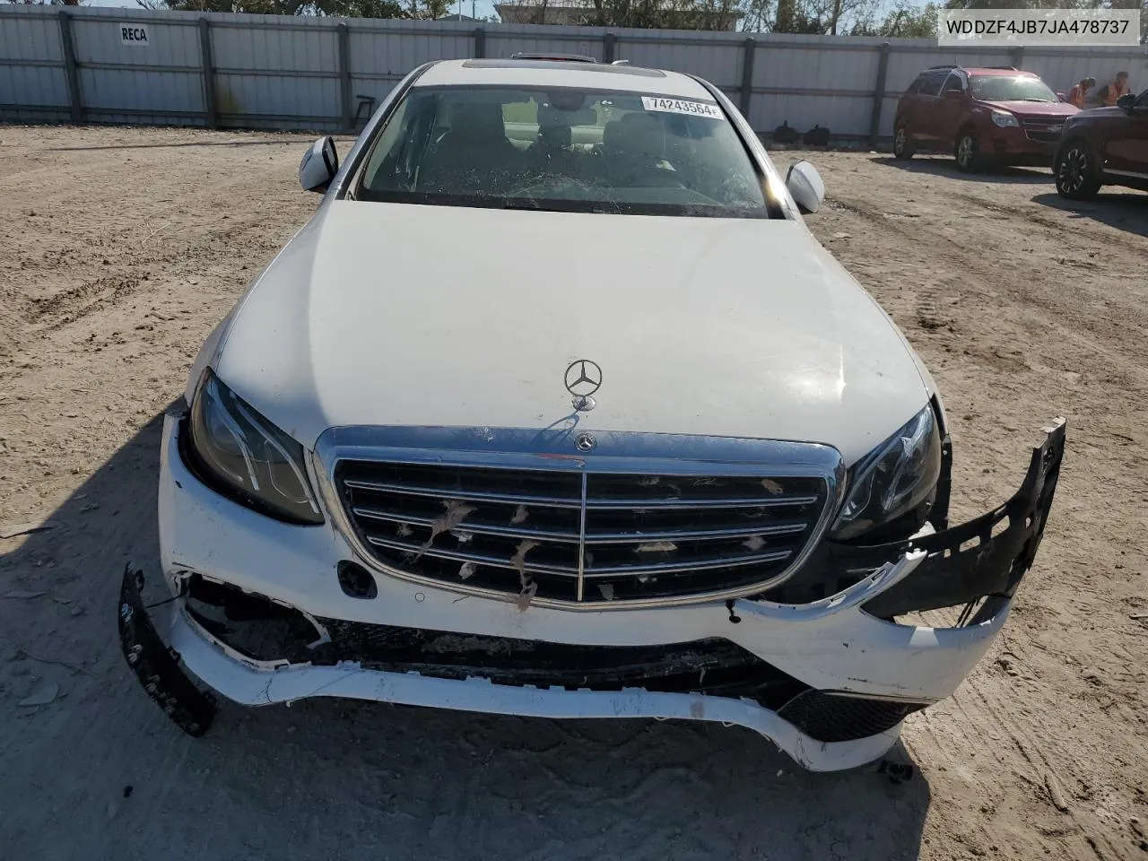 2018 Mercedes-Benz E 300 VIN: WDDZF4JB7JA478737 Lot: 74243564