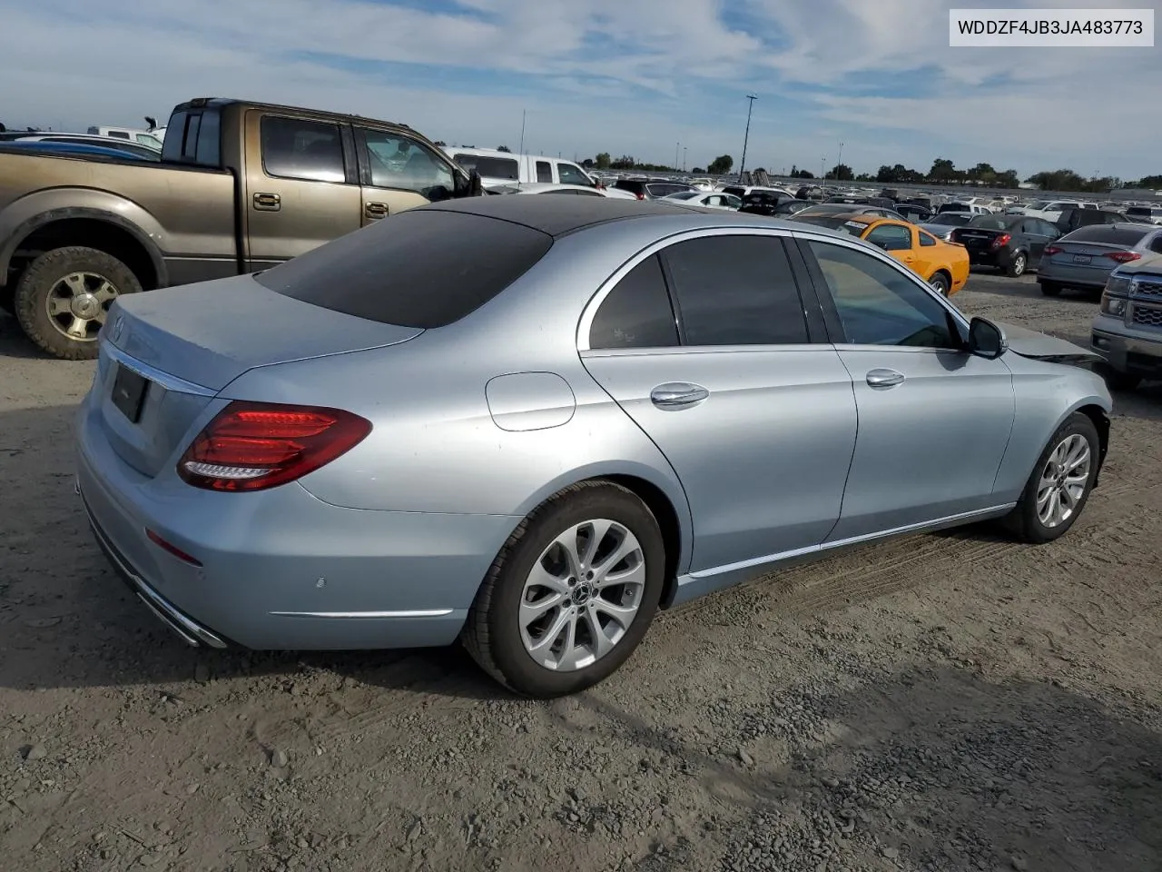 2018 Mercedes-Benz E 300 VIN: WDDZF4JB3JA483773 Lot: 74535354