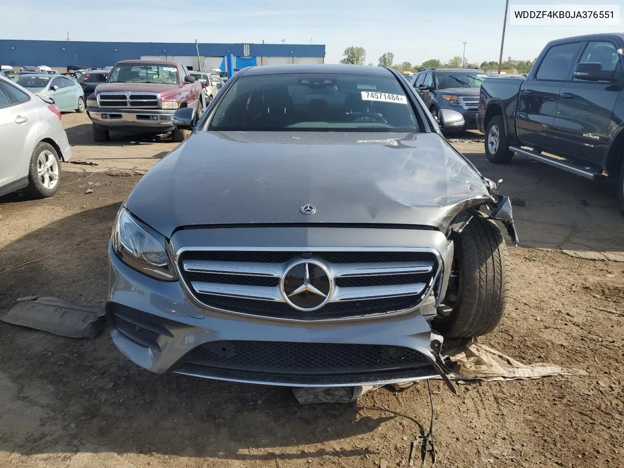 2018 Mercedes-Benz E 300 4Matic VIN: WDDZF4KB0JA376551 Lot: 74571484