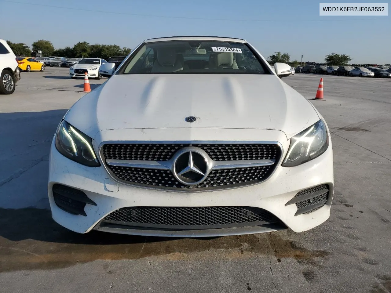 2018 Mercedes-Benz E 400 VIN: WDD1K6FB2JF063552 Lot: 75515364