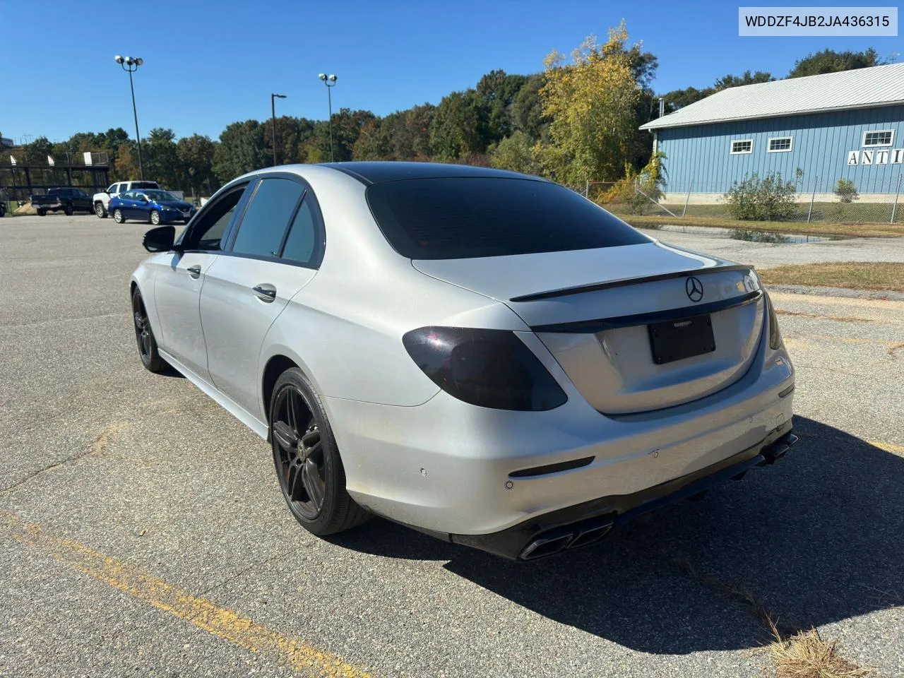 2018 Mercedes-Benz E 300 VIN: WDDZF4JB2JA436315 Lot: 75531324