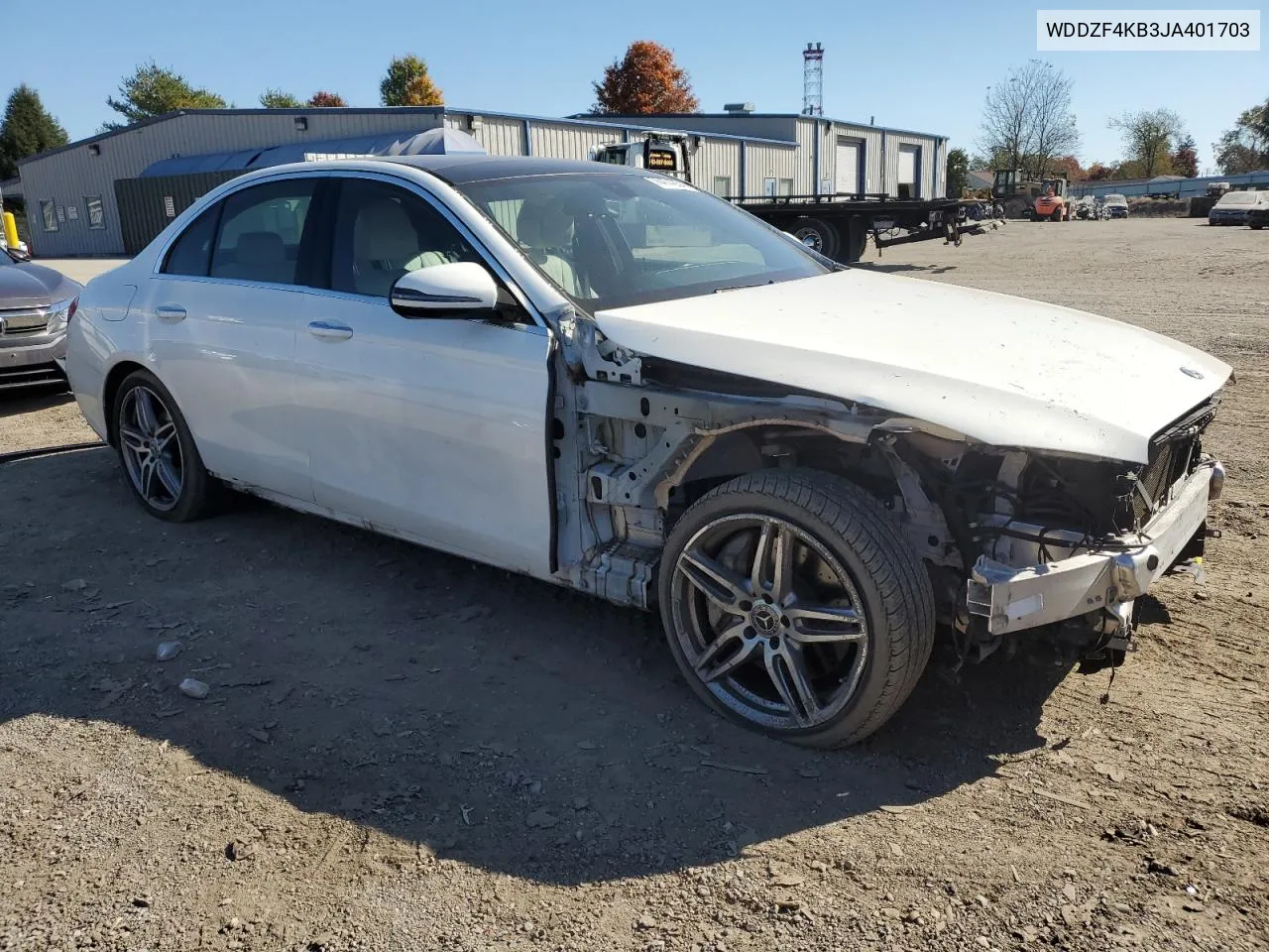 2018 Mercedes-Benz E 300 4Matic VIN: WDDZF4KB3JA401703 Lot: 76474254