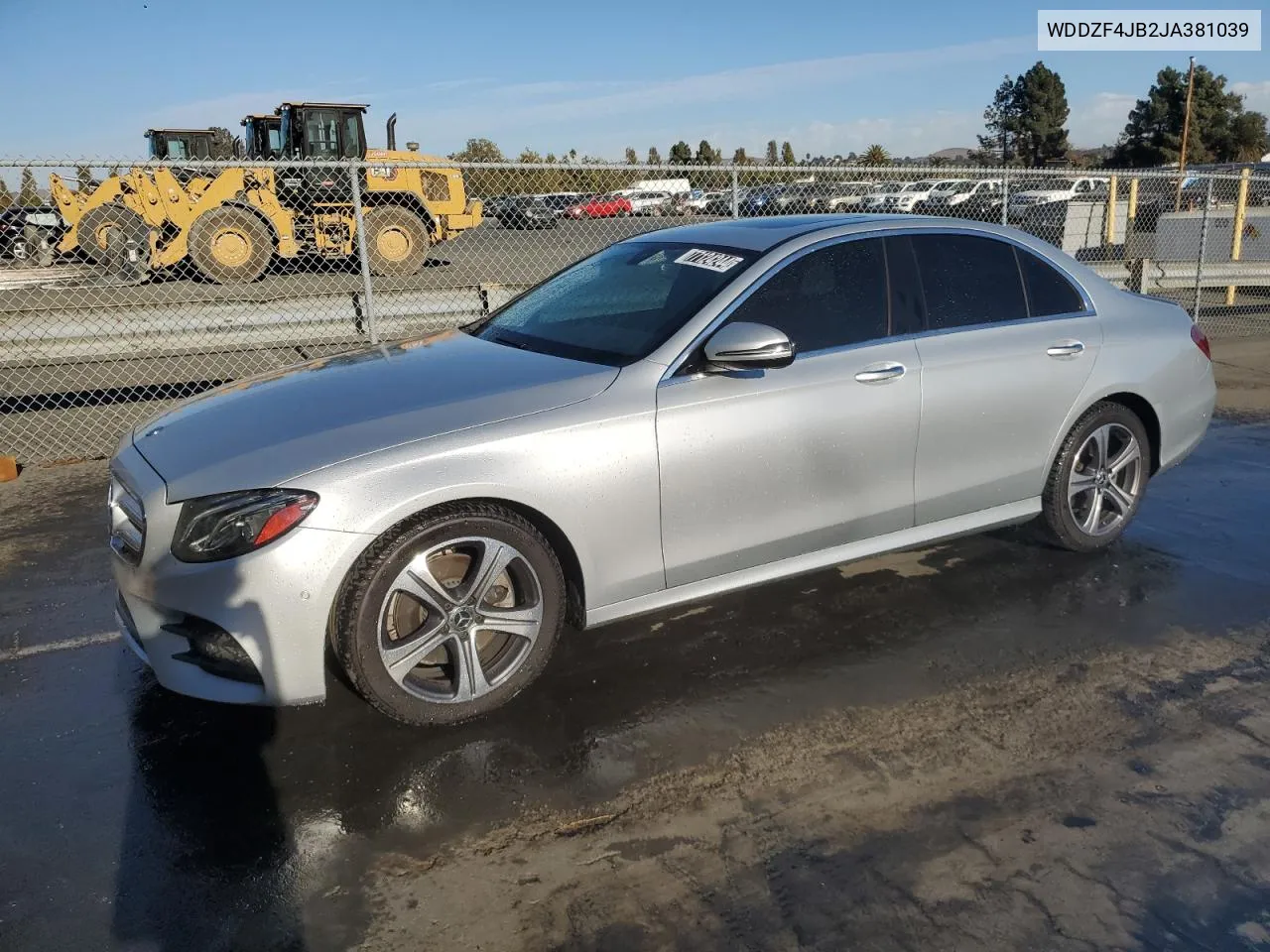 2018 Mercedes-Benz E 300 VIN: WDDZF4JB2JA381039 Lot: 77124244