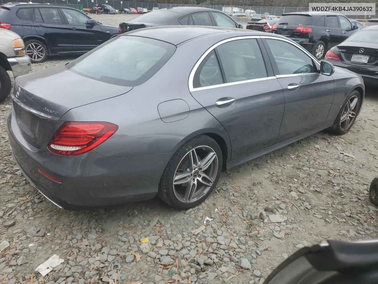 2018 Mercedes-Benz E 300 4Matic VIN: WDDZF4KB4JA390632 Lot: 80943904