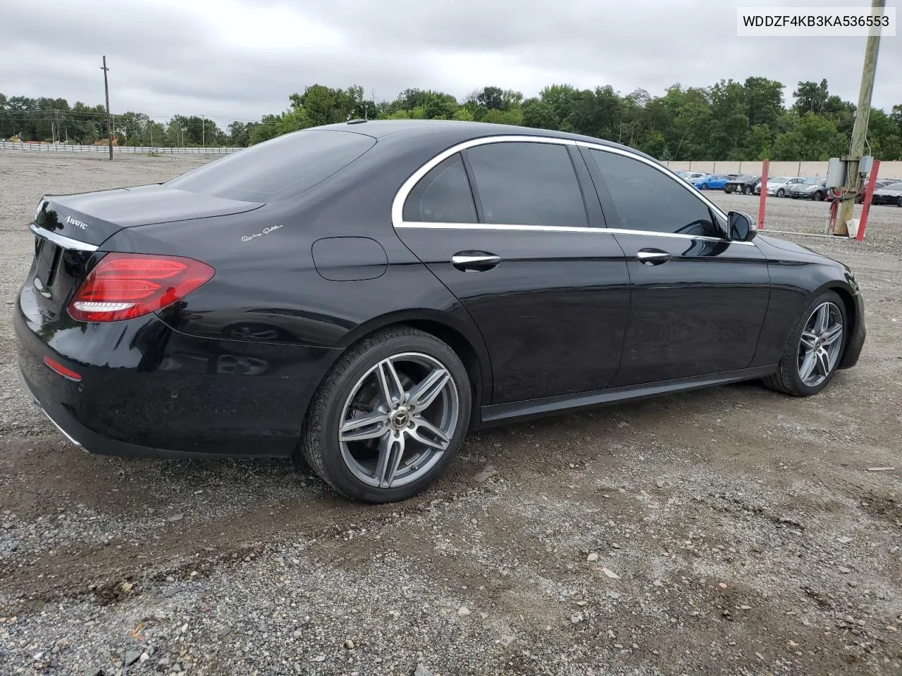 2019 Mercedes-Benz E 300 4Matic VIN: WDDZF4KB3KA536553 Lot: 69298284