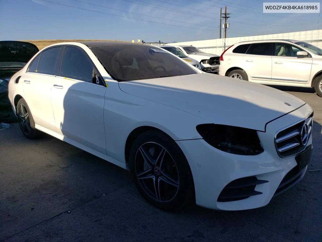 2019 Mercedes-Benz E 300 4Matic VIN: WDDZF4KB4KA618985 Lot: 72452044