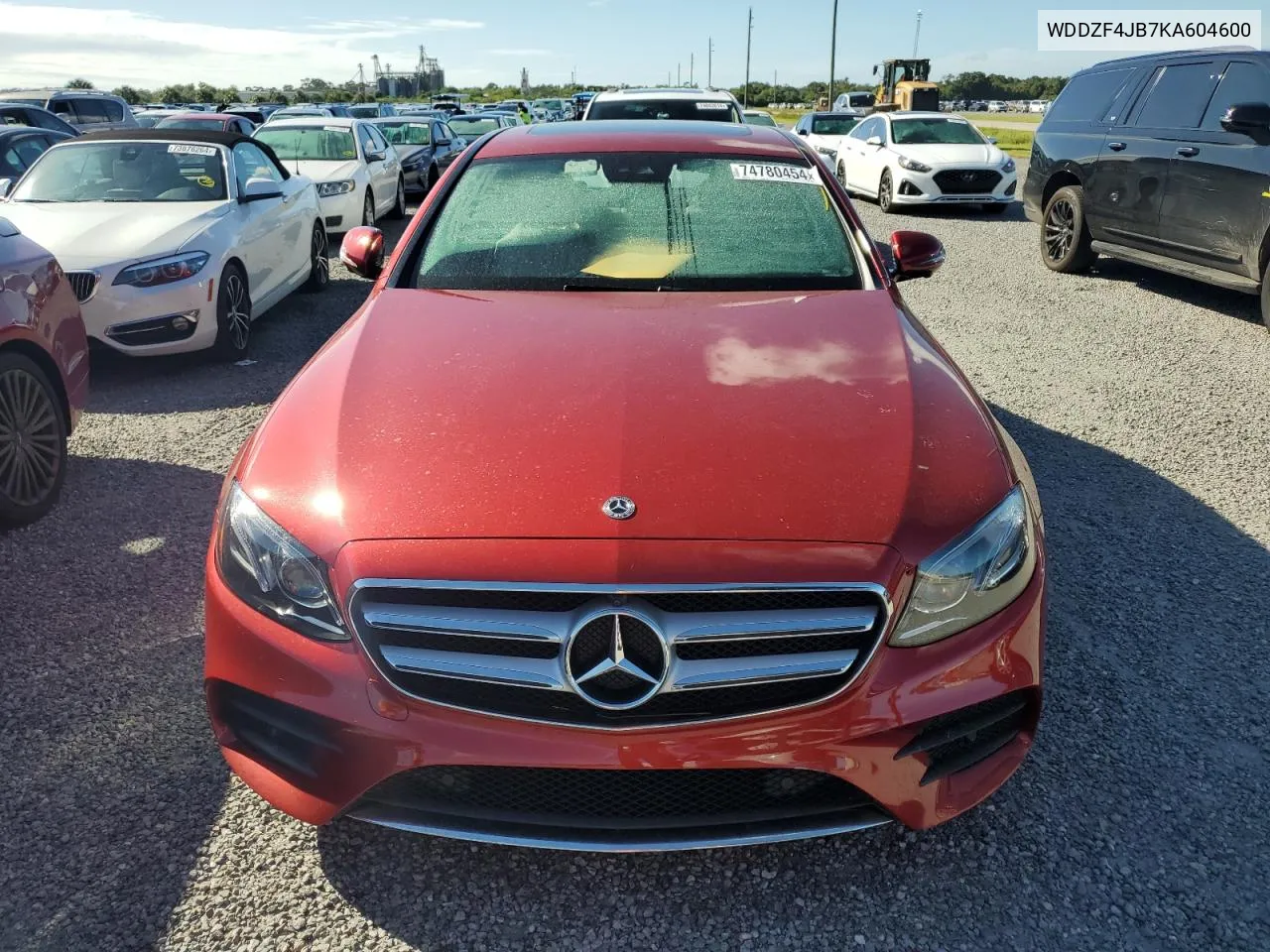 2019 Mercedes-Benz E 300 VIN: WDDZF4JB7KA604600 Lot: 74780454