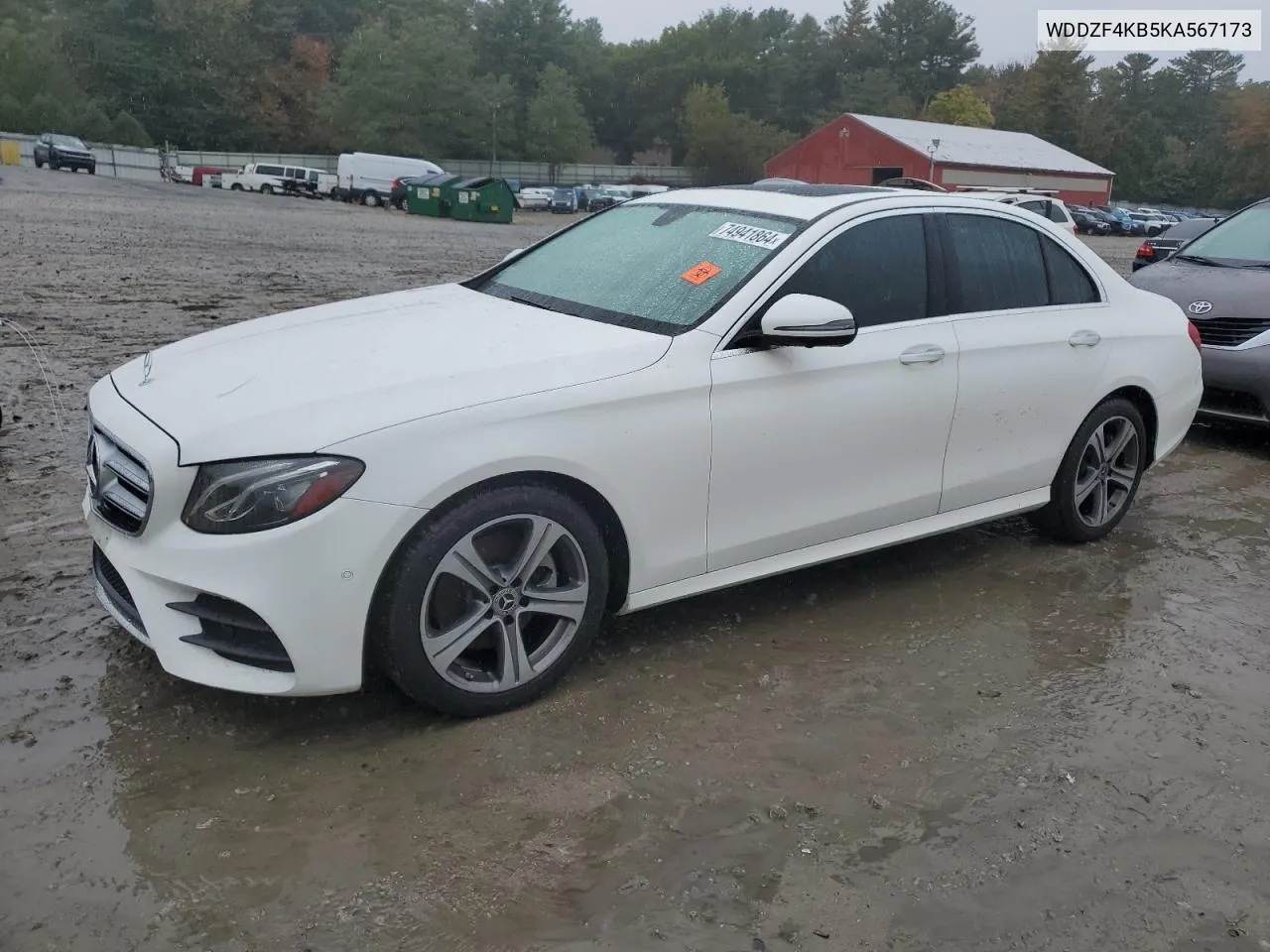 2019 Mercedes-Benz E 300 4Matic VIN: WDDZF4KB5KA567173 Lot: 74820864