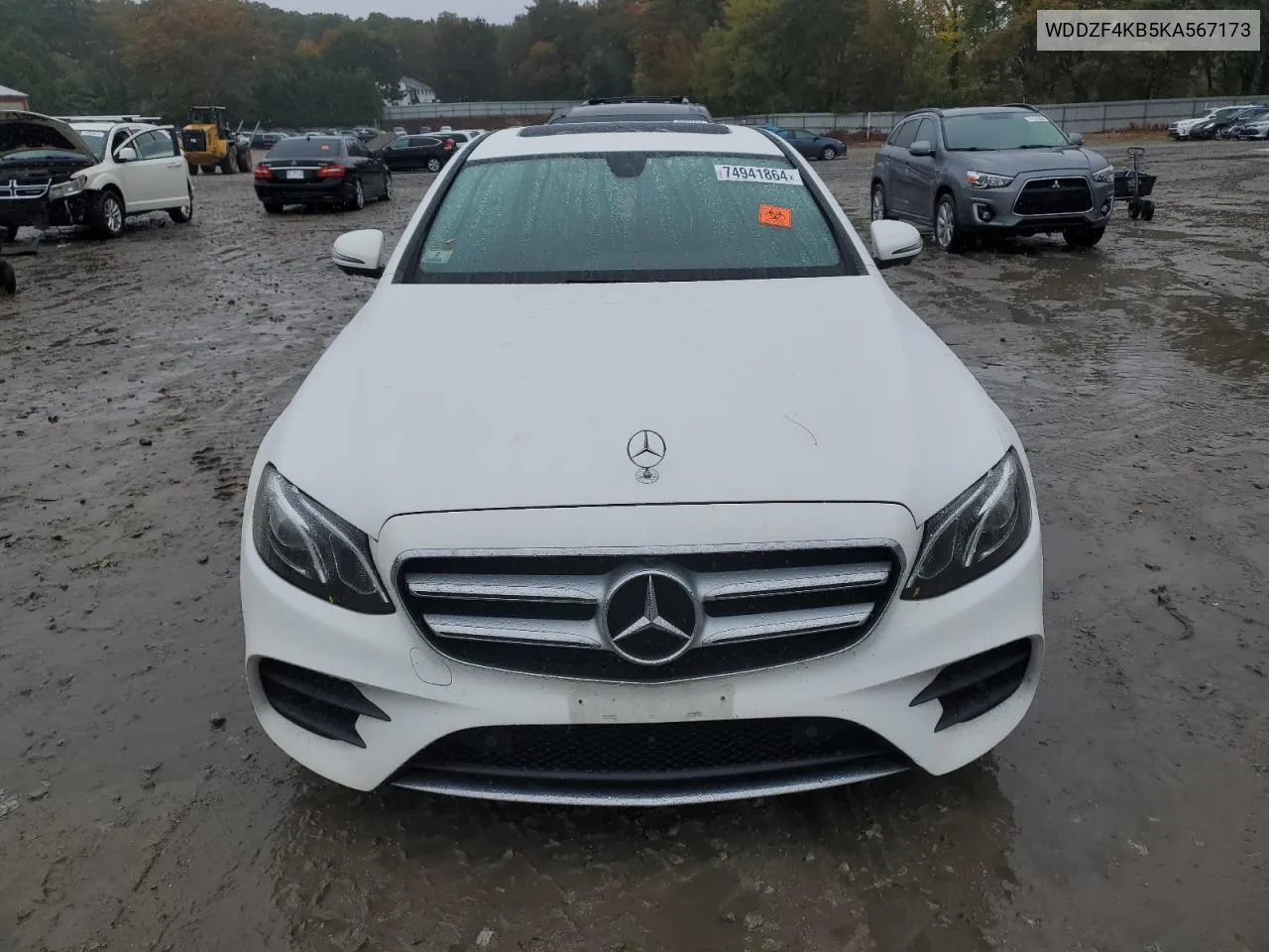 2019 Mercedes-Benz E 300 4Matic VIN: WDDZF4KB5KA567173 Lot: 74820864