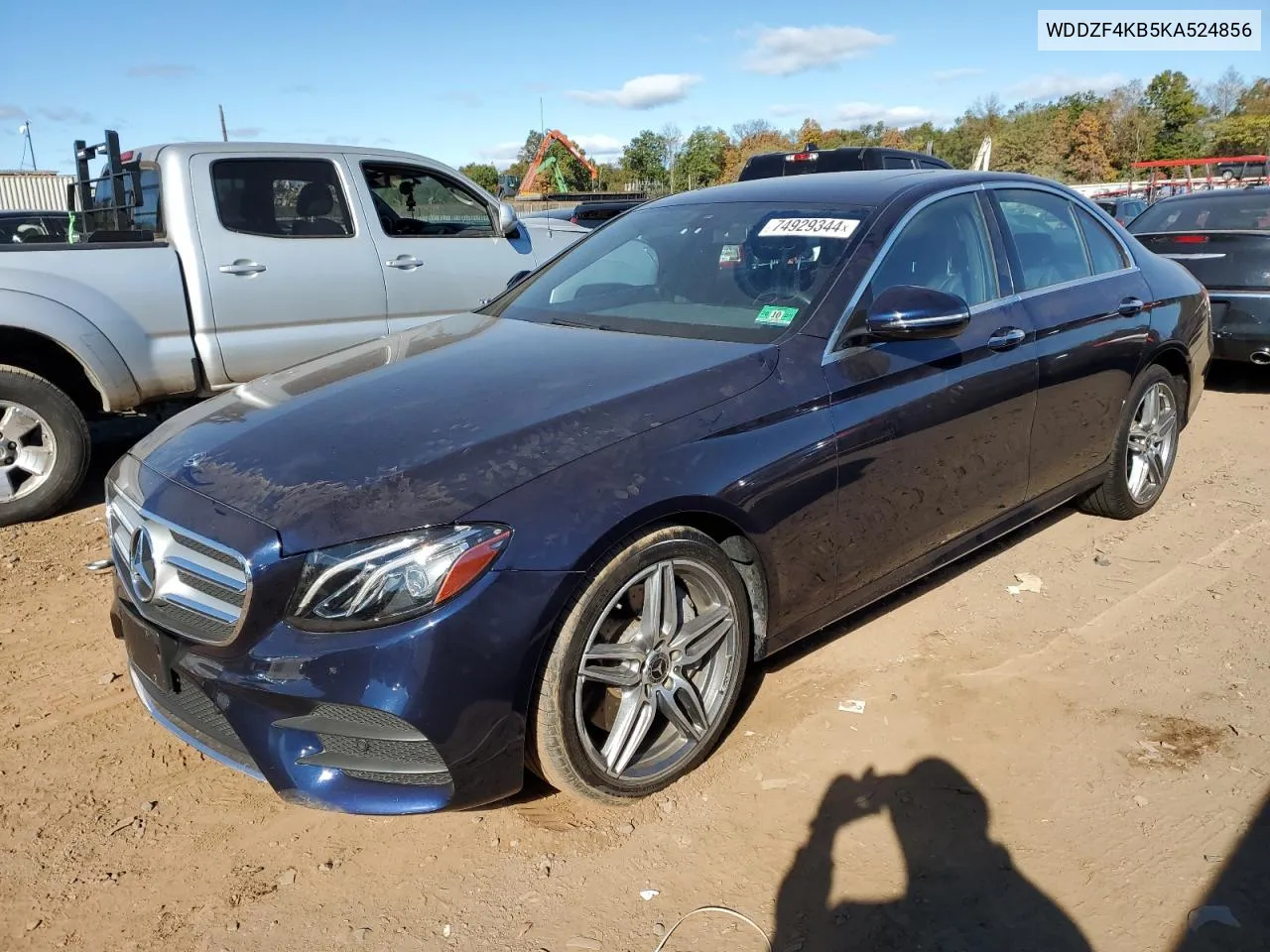 2019 Mercedes-Benz E 300 4Matic VIN: WDDZF4KB5KA524856 Lot: 74929344