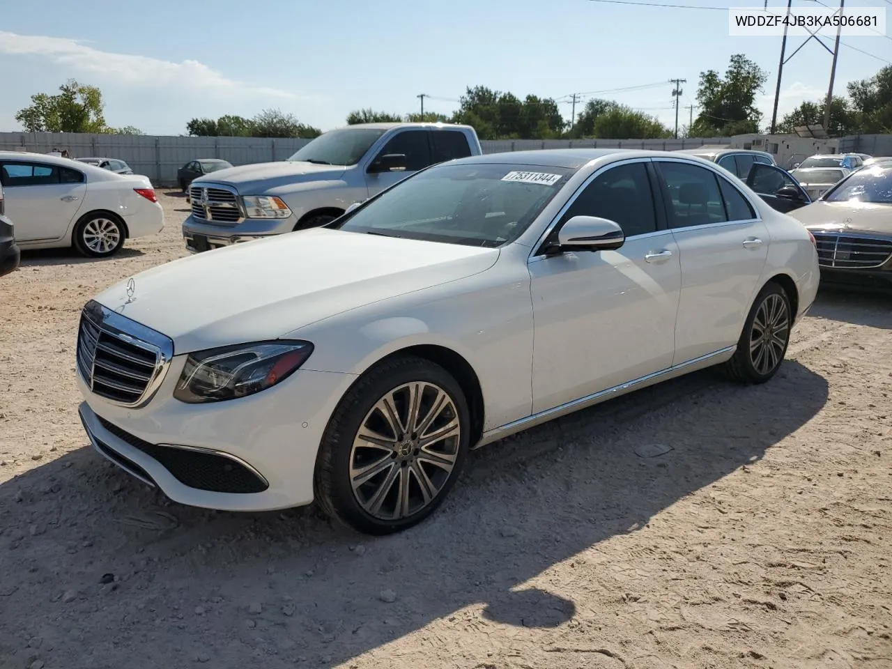 2019 Mercedes-Benz E 300 VIN: WDDZF4JB3KA506681 Lot: 75311344