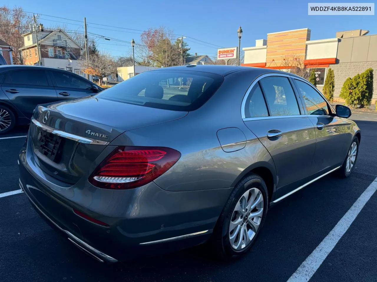 2019 Mercedes-Benz E 300 4Matic VIN: WDDZF4KB8KA522891 Lot: 81055454