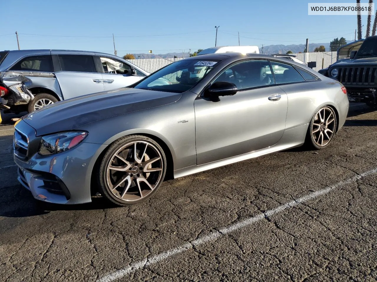 2019 Mercedes-Benz E Amg 53 VIN: WDD1J6BB7KF088618 Lot: 81645394