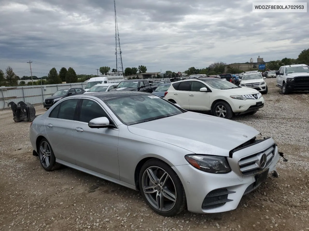 2020 Mercedes-Benz E 350 4Matic VIN: WDDZF8EB0LA702953 Lot: 72342874