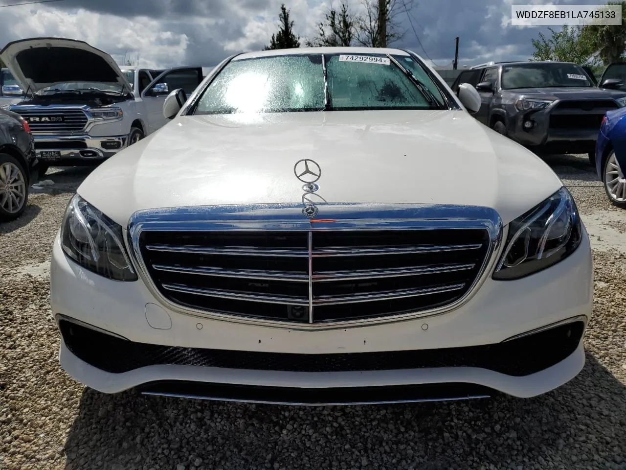 2020 Mercedes-Benz E 350 4Matic VIN: WDDZF8EB1LA745133 Lot: 74292994