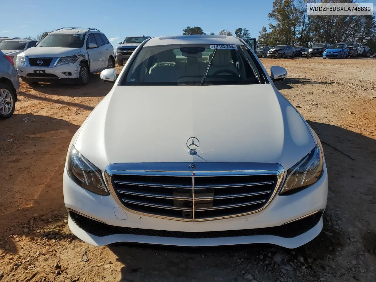 2020 Mercedes-Benz E 350 VIN: WDDZF8DBXLA748839 Lot: 79162294