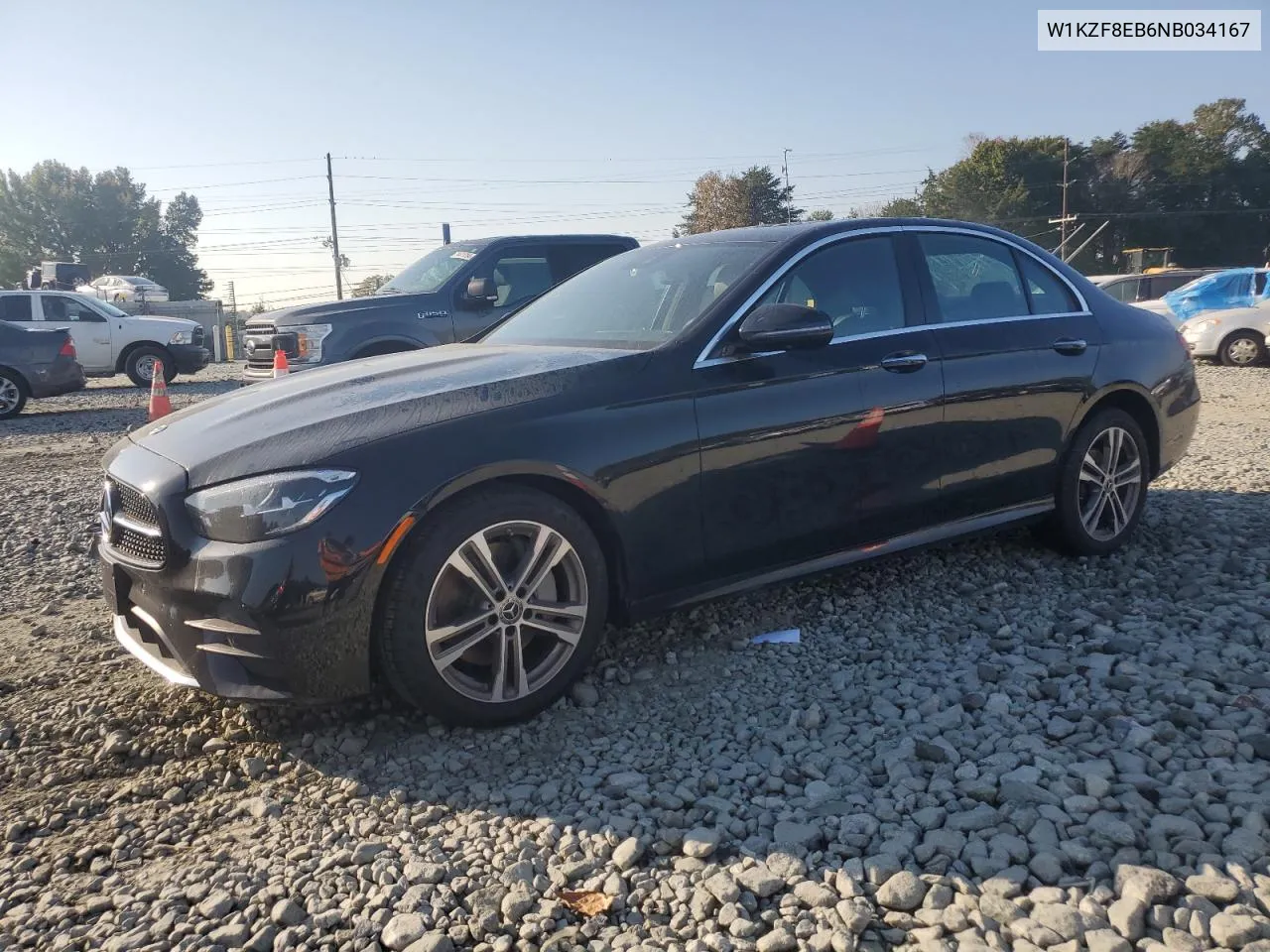 2022 Mercedes-Benz E 350 4Matic VIN: W1KZF8EB6NB034167 Lot: 74252424