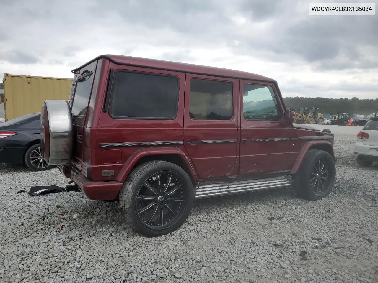 2003 Mercedes-Benz G 500 VIN: WDCYR49E83X135084 Lot: 69872664