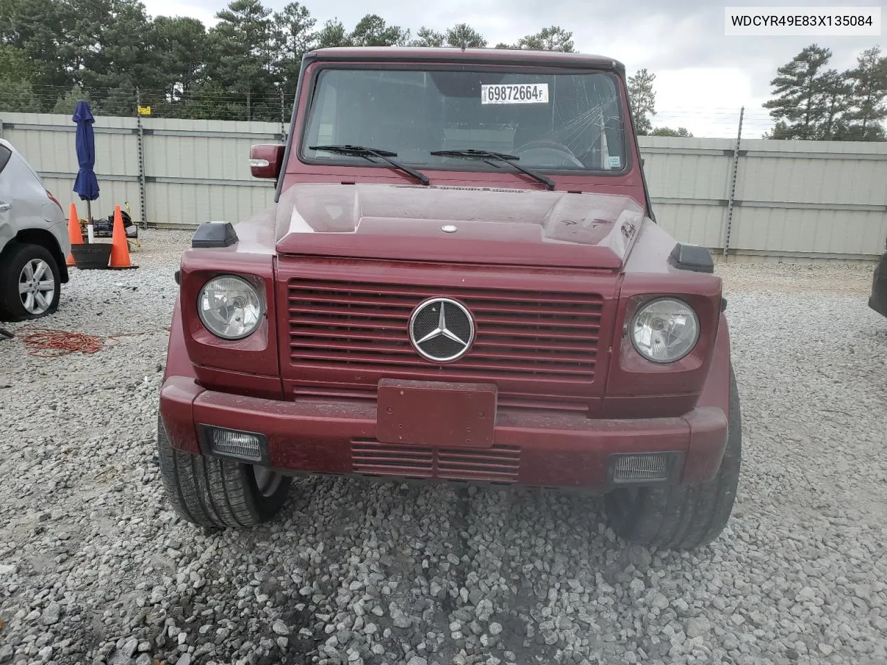 2003 Mercedes-Benz G 500 VIN: WDCYR49E83X135084 Lot: 69872664