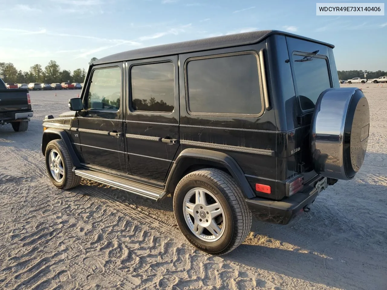 2003 Mercedes-Benz G 500 VIN: WDCYR49E73X140406 Lot: 77626484