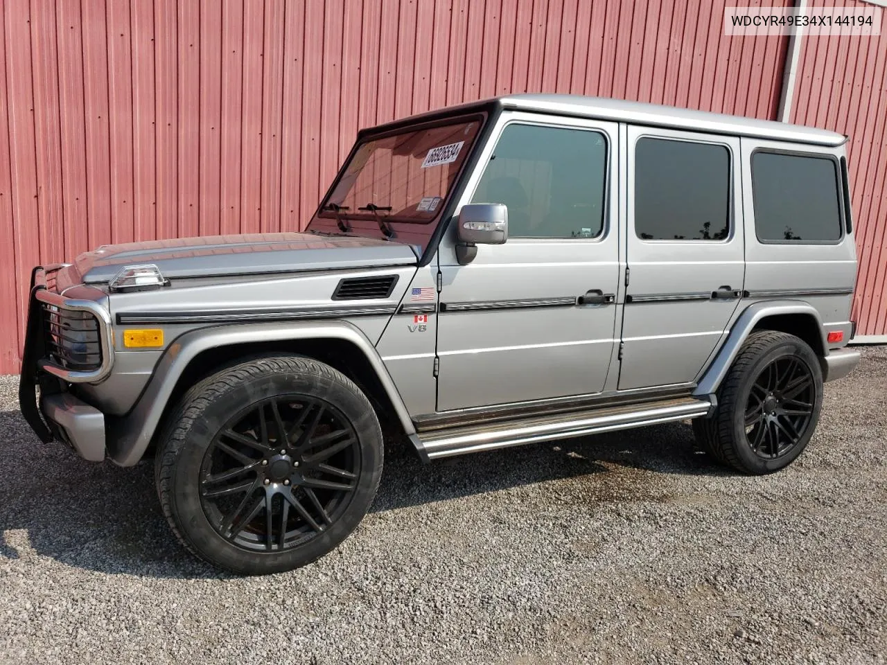 2004 Mercedes-Benz G 500 VIN: WDCYR49E34X144194 Lot: 71357424