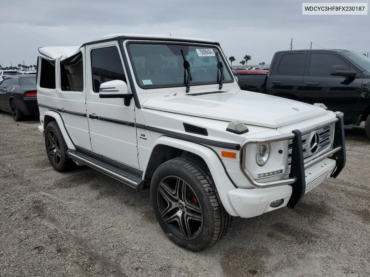 2015 Mercedes-Benz G 550 VIN: WDCYC3HF8FX230187 Lot: 75098434