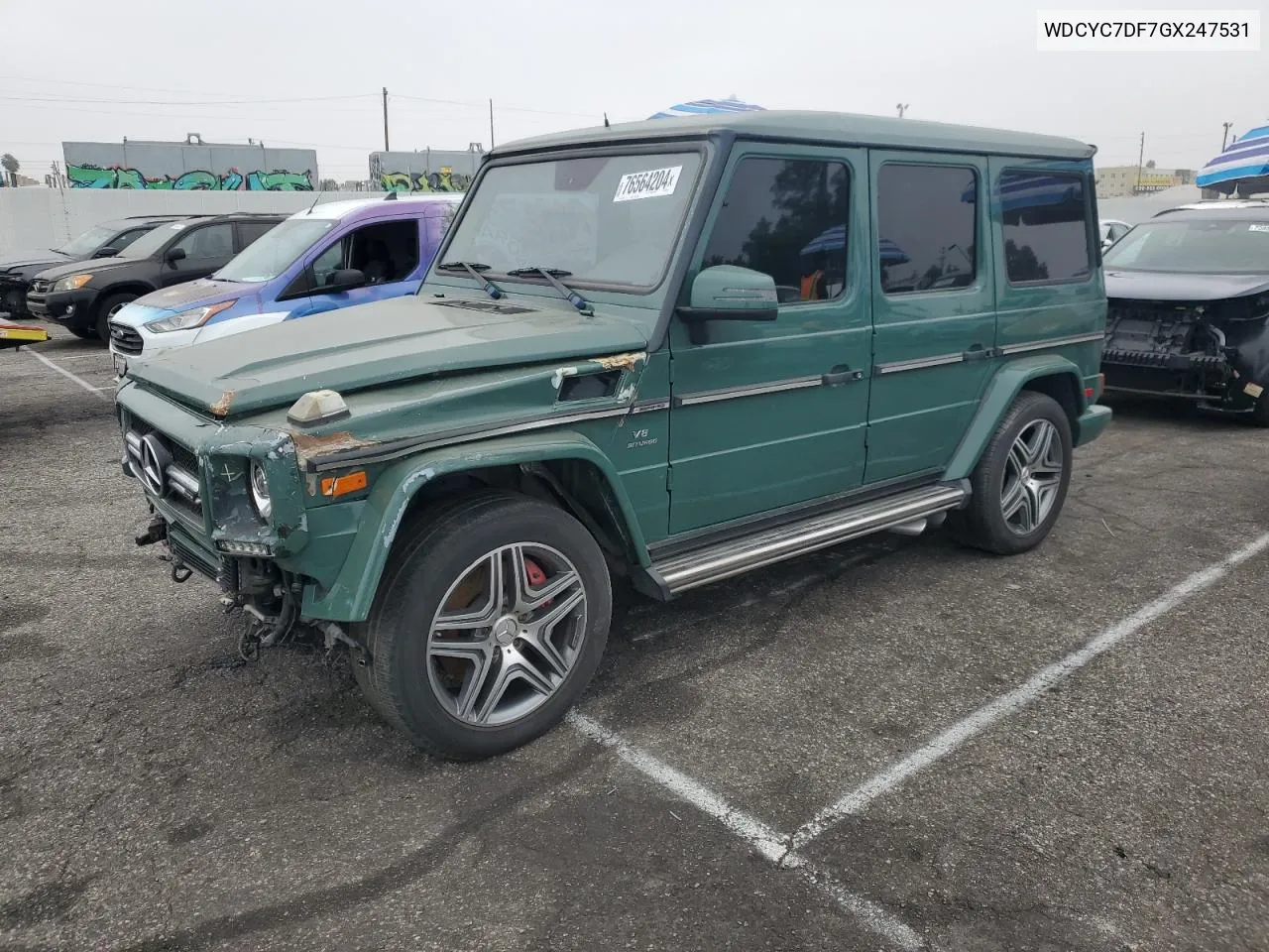 2016 Mercedes-Benz G 63 Amg VIN: WDCYC7DF7GX247531 Lot: 76564204