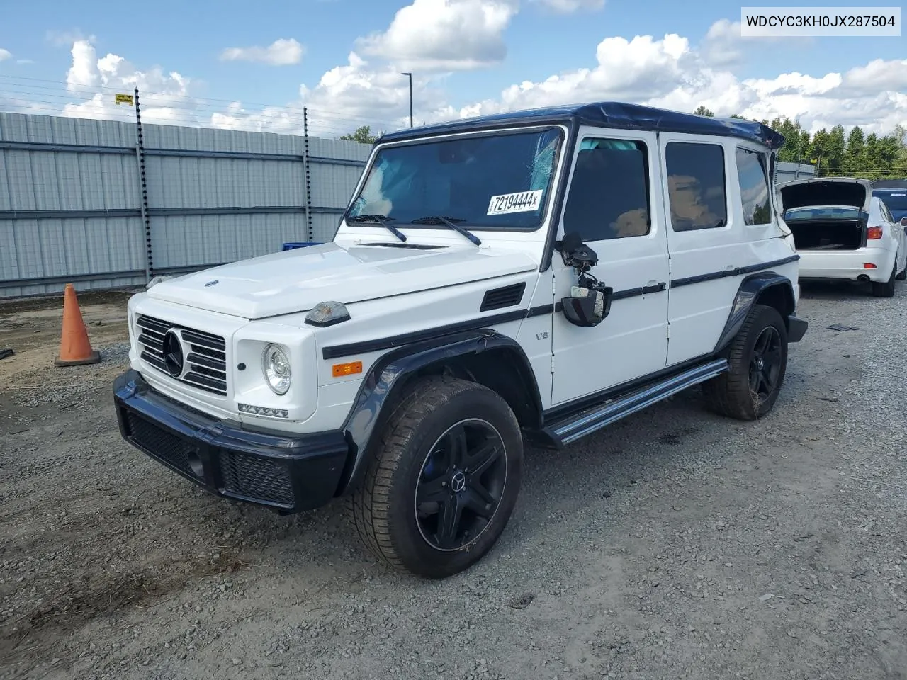 2018 Mercedes-Benz G 550 VIN: WDCYC3KH0JX287504 Lot: 72194444