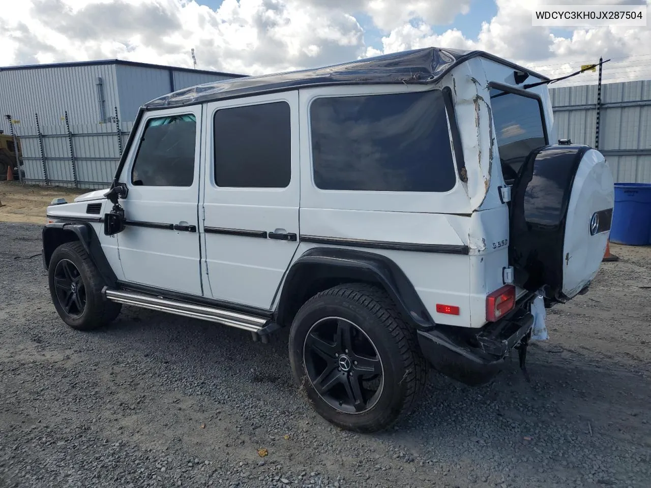 2018 Mercedes-Benz G 550 VIN: WDCYC3KH0JX287504 Lot: 72194444