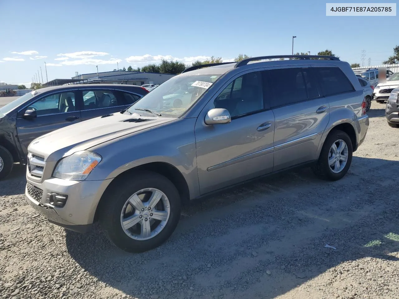 2007 Mercedes-Benz Gl 450 4Matic VIN: 4JGBF71E87A205785 Lot: 70790704