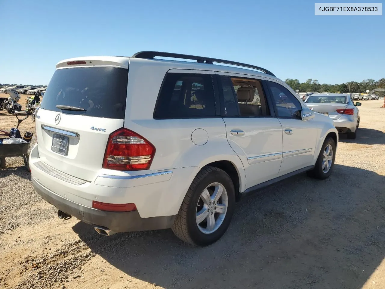 2008 Mercedes-Benz Gl 450 4Matic VIN: 4JGBF71EX8A378533 Lot: 76650194