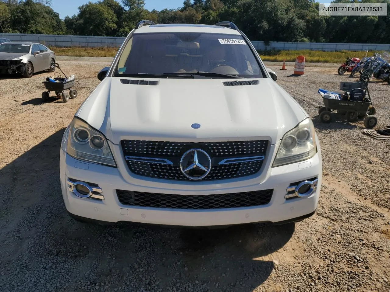 2008 Mercedes-Benz Gl 450 4Matic VIN: 4JGBF71EX8A378533 Lot: 76650194