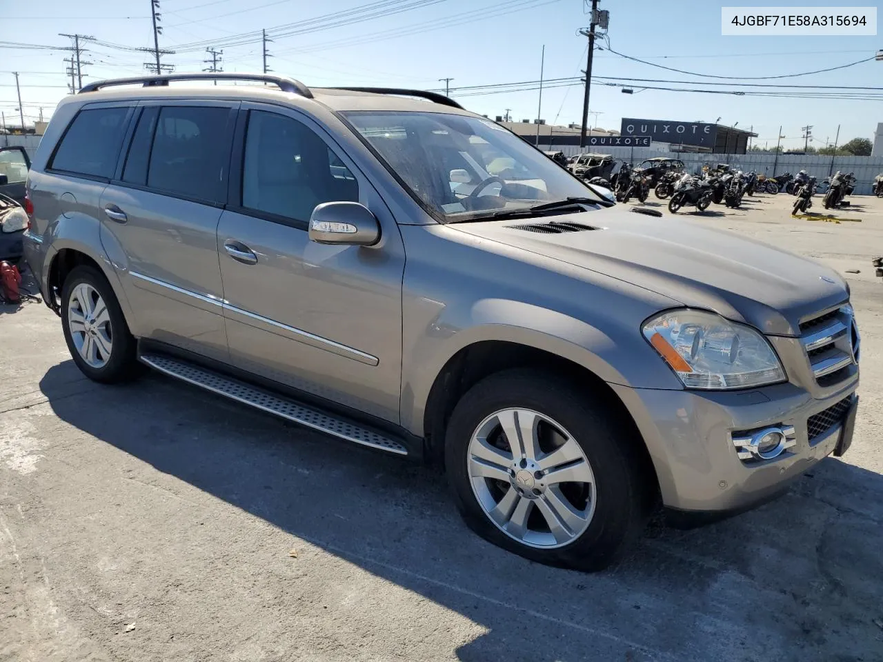 2008 Mercedes-Benz Gl 450 4Matic VIN: 4JGBF71E58A315694 Lot: 78106644