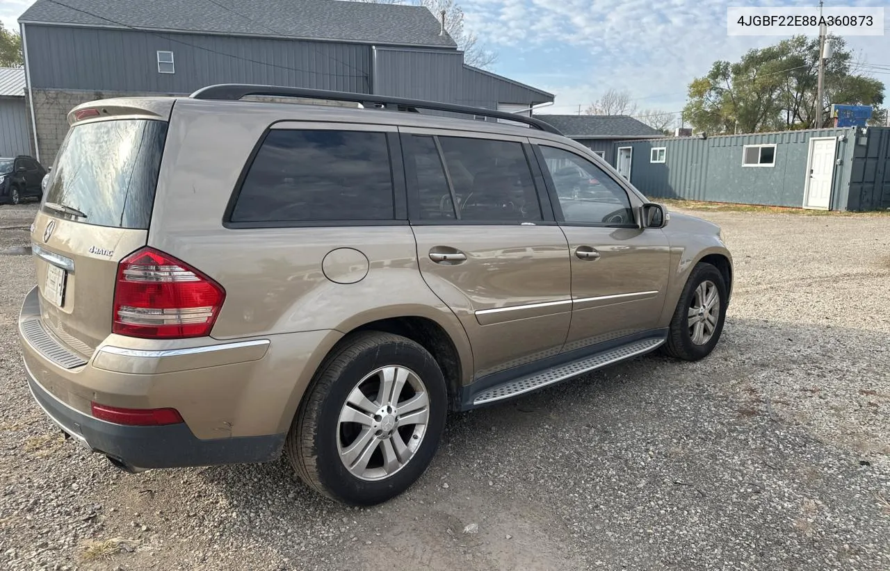 2008 Mercedes-Benz Gl 320 Cdi VIN: 4JGBF22E88A360873 Lot: 78613494