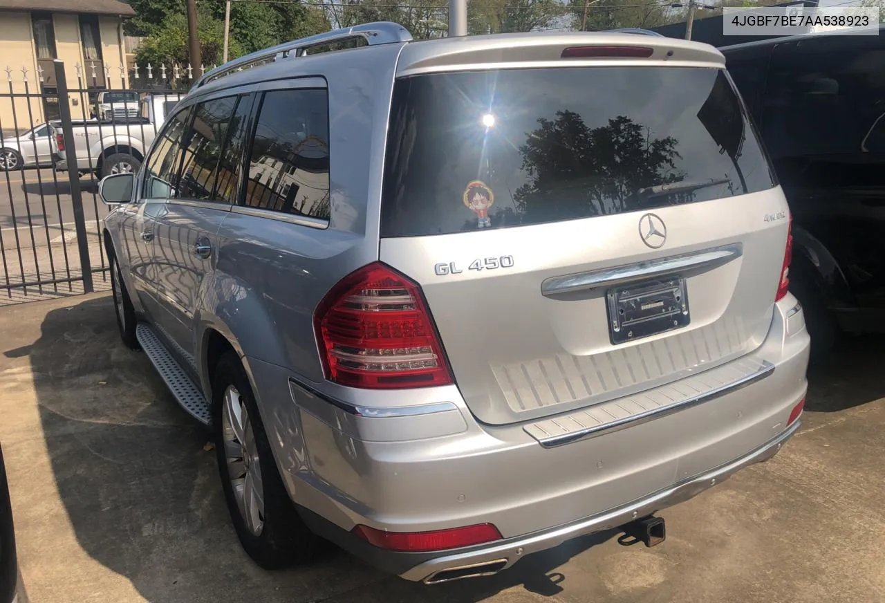 2010 Mercedes-Benz Gl 450 4Matic VIN: 4JGBF7BE7AA538923 Lot: 71466454