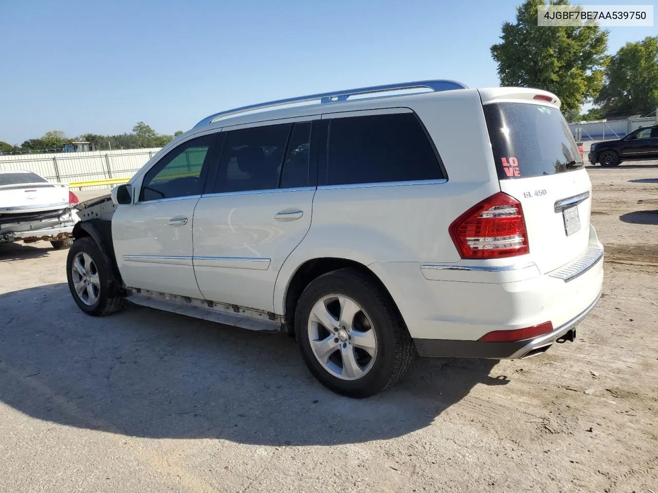 2010 Mercedes-Benz Gl 450 4Matic VIN: 4JGBF7BE7AA539750 Lot: 74563644