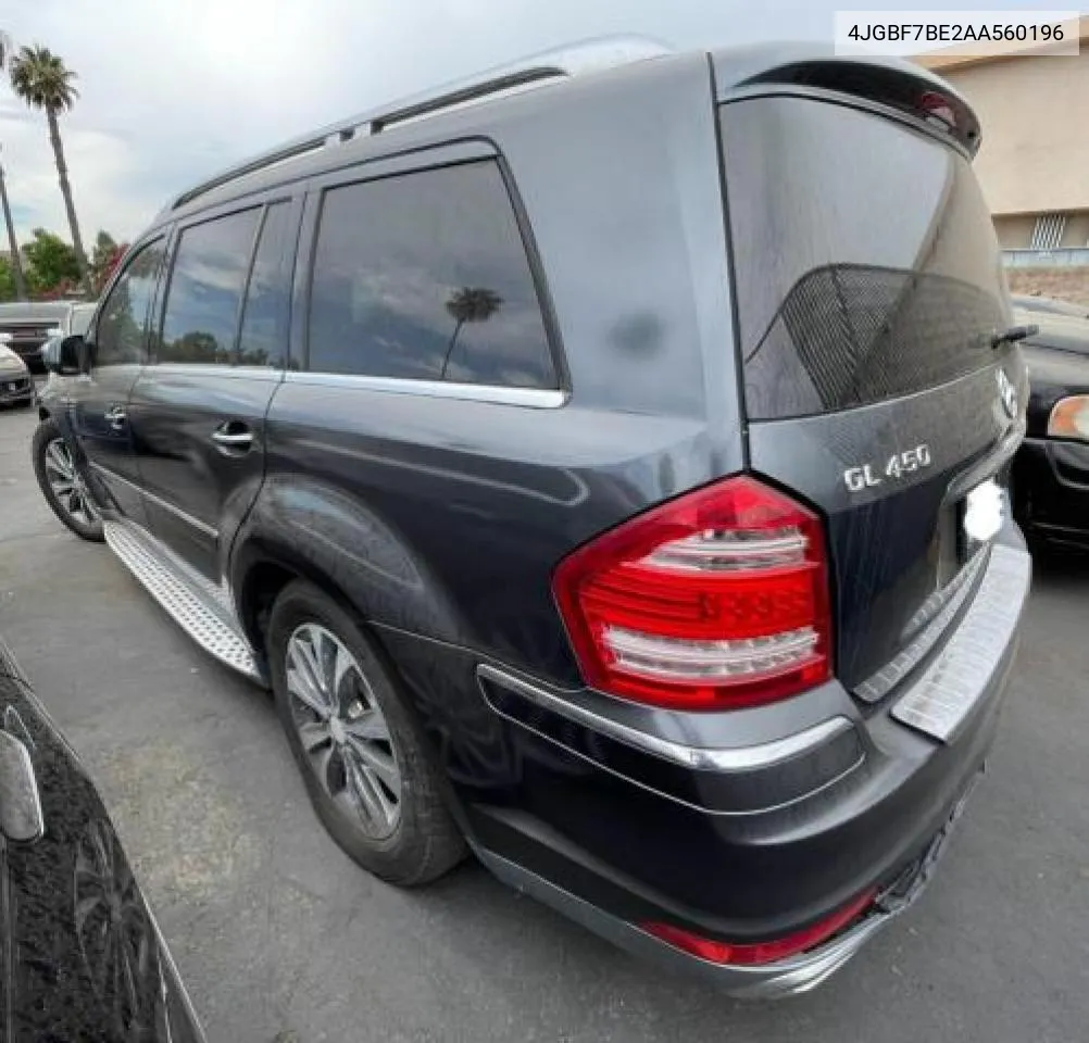 2010 Mercedes-Benz Gl 450 4Matic VIN: 4JGBF7BE2AA560196 Lot: 79782314