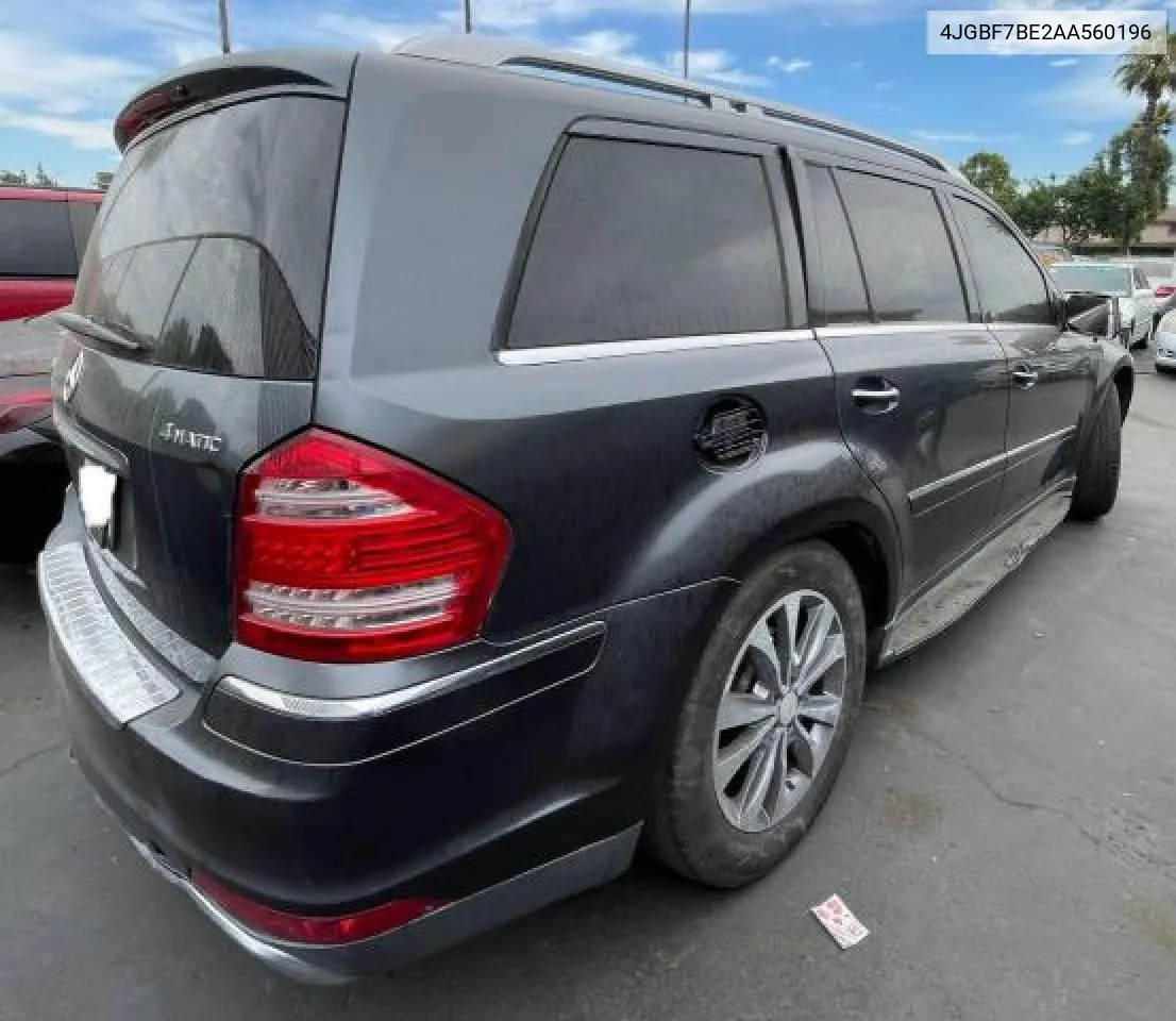 2010 Mercedes-Benz Gl 450 4Matic VIN: 4JGBF7BE2AA560196 Lot: 79782314